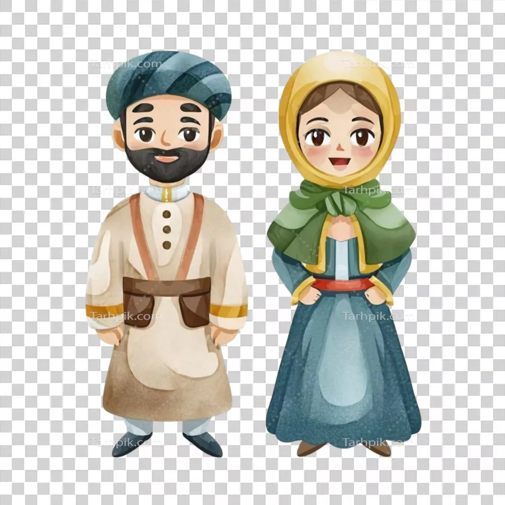 عکس دوربری هوش مصنوعی برای لباس محلی ایرانی