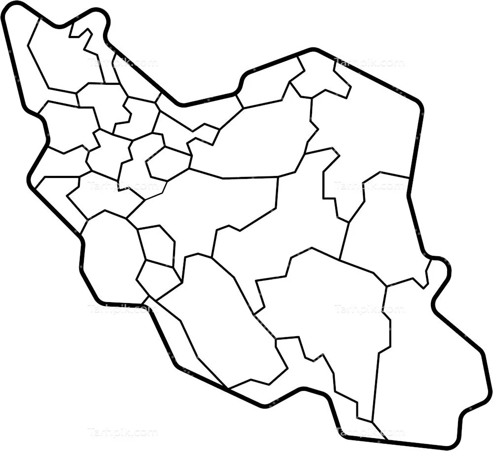 عکس دوربری شده نقشه ایران با فرمت Png