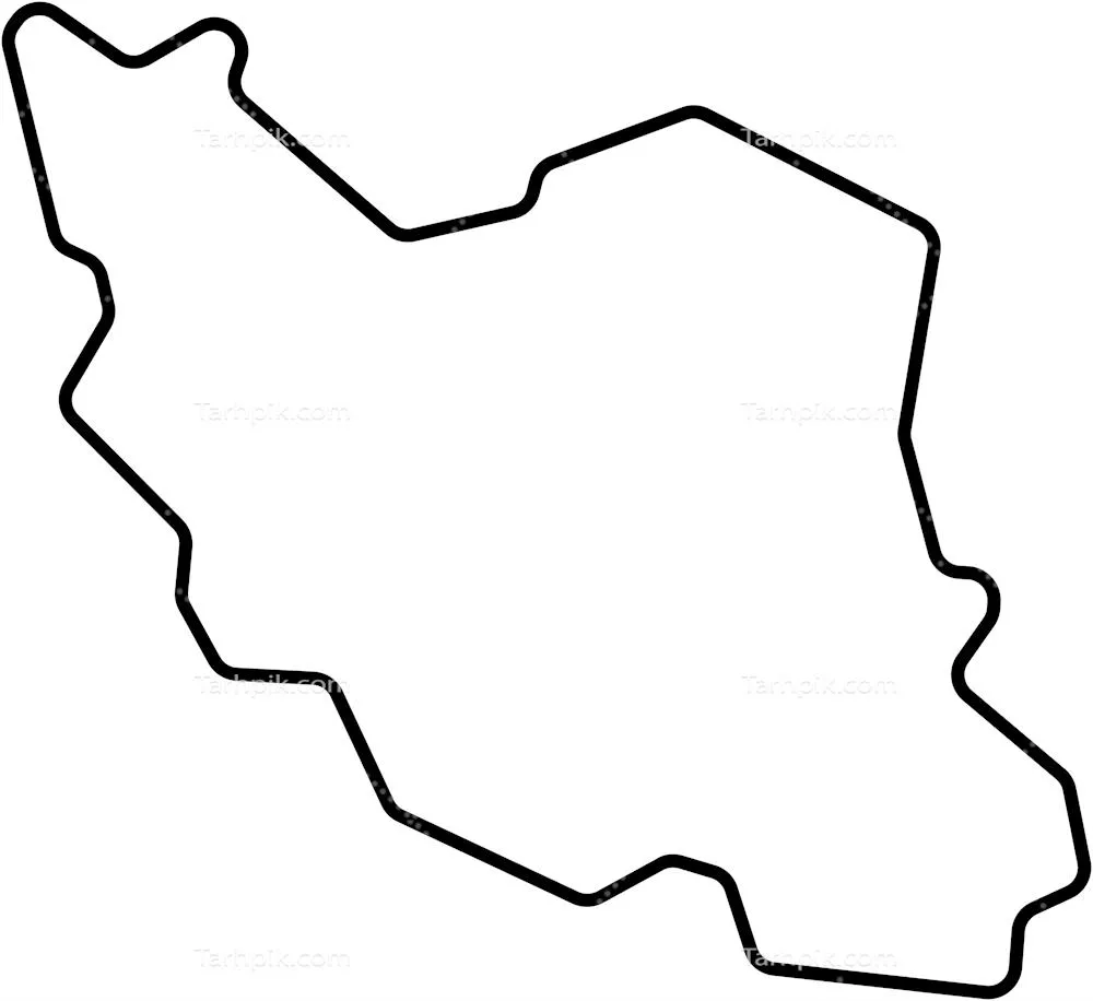 عکس نقشه ایران خطی