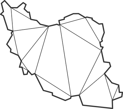 عکس دوربری شده مثلث موزاییکی نقشه ایران