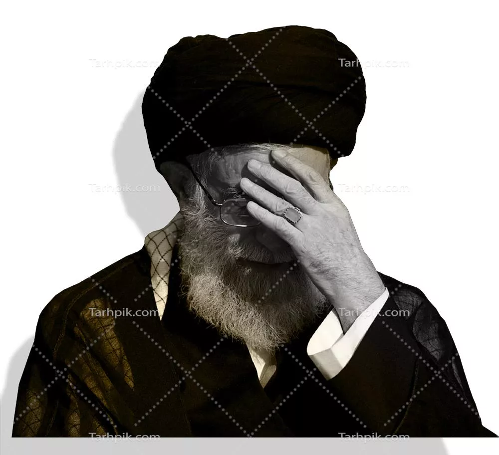 عکس دوربری شده حضرت آیت الله خامنه ای در حال گریه