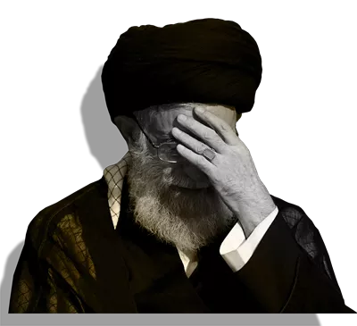 عکس دوربری شده حضرت آیت الله خامنه ای در حال گریه