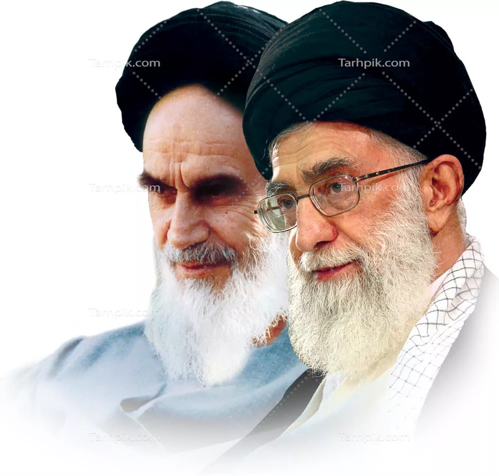 عکس امام خمینی و خامنه ای دوربری شده