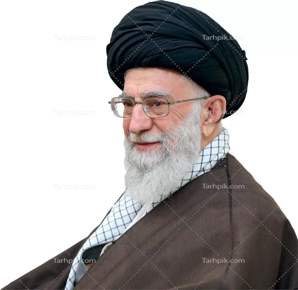 عکس دوربری شده امام خامنه ای رهبر کشور ایران