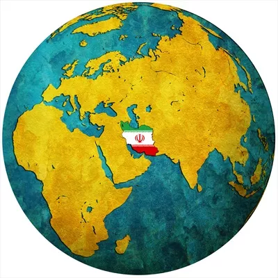 تصویر با کیفیت نقشه ایران روی کره زمین