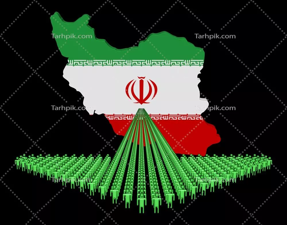 تصویر با کیفیت آدمک های بیرون آمده از نقشه ایران