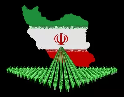 تصویر با کیفیت آدمک های بیرون آمده از نقشه ایران