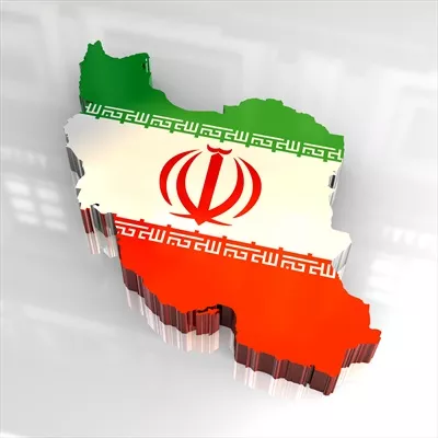 تصویر با کیفیت نقشه ایران با رنگ بندی پرچم