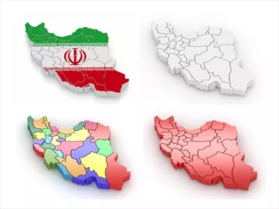 تصویر با کیفیت چهار مدل نقشه ایران