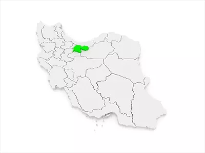 تصویر با کیفیت نقشه ایران با پایتخت مشخص شده