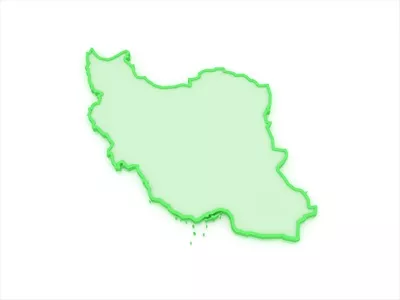 تصویر با کیفیت نقشه ایران سبز رنگ