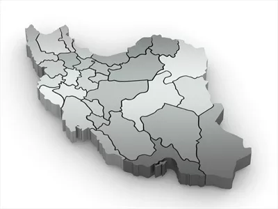 تصویر با کیفیت نقشه ایران با مرز استان ها