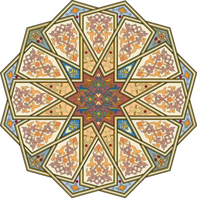 عکس دوربری کاشی نقوش هندسی