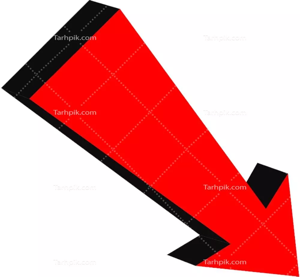 عکس دوربری شده فلش پایین سمت راست