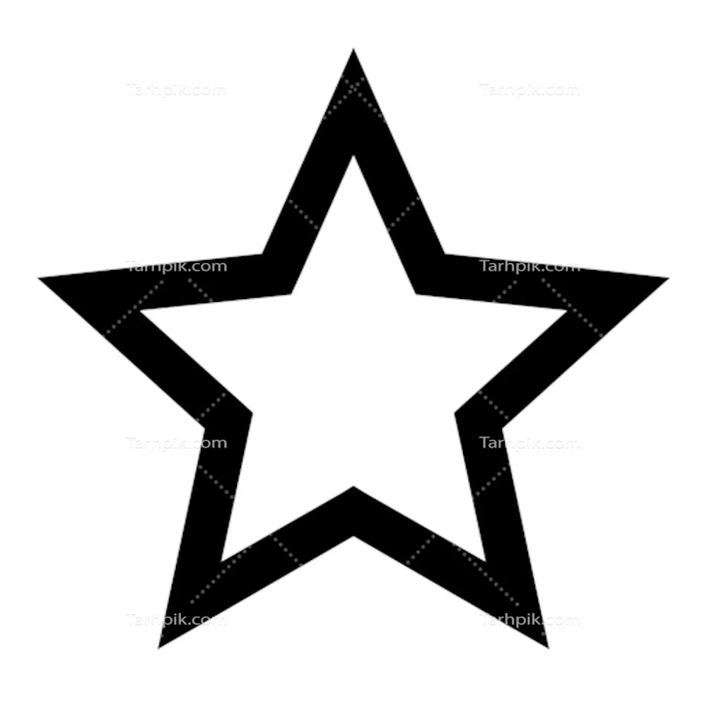 عکس دوربری ستاره با حاشیه مشکی