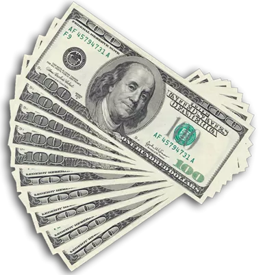 عکس دوربری اسکناس صد دلاری ایالات متحده آمریکا