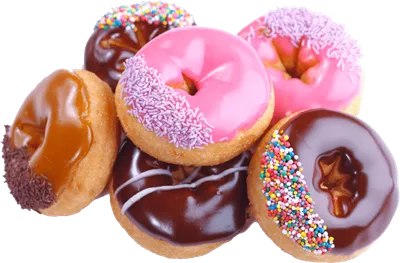 عکس دوربری شده انواع دونات