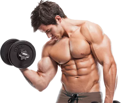عکس دوربری شده بدنساز در حال زدن وزنه