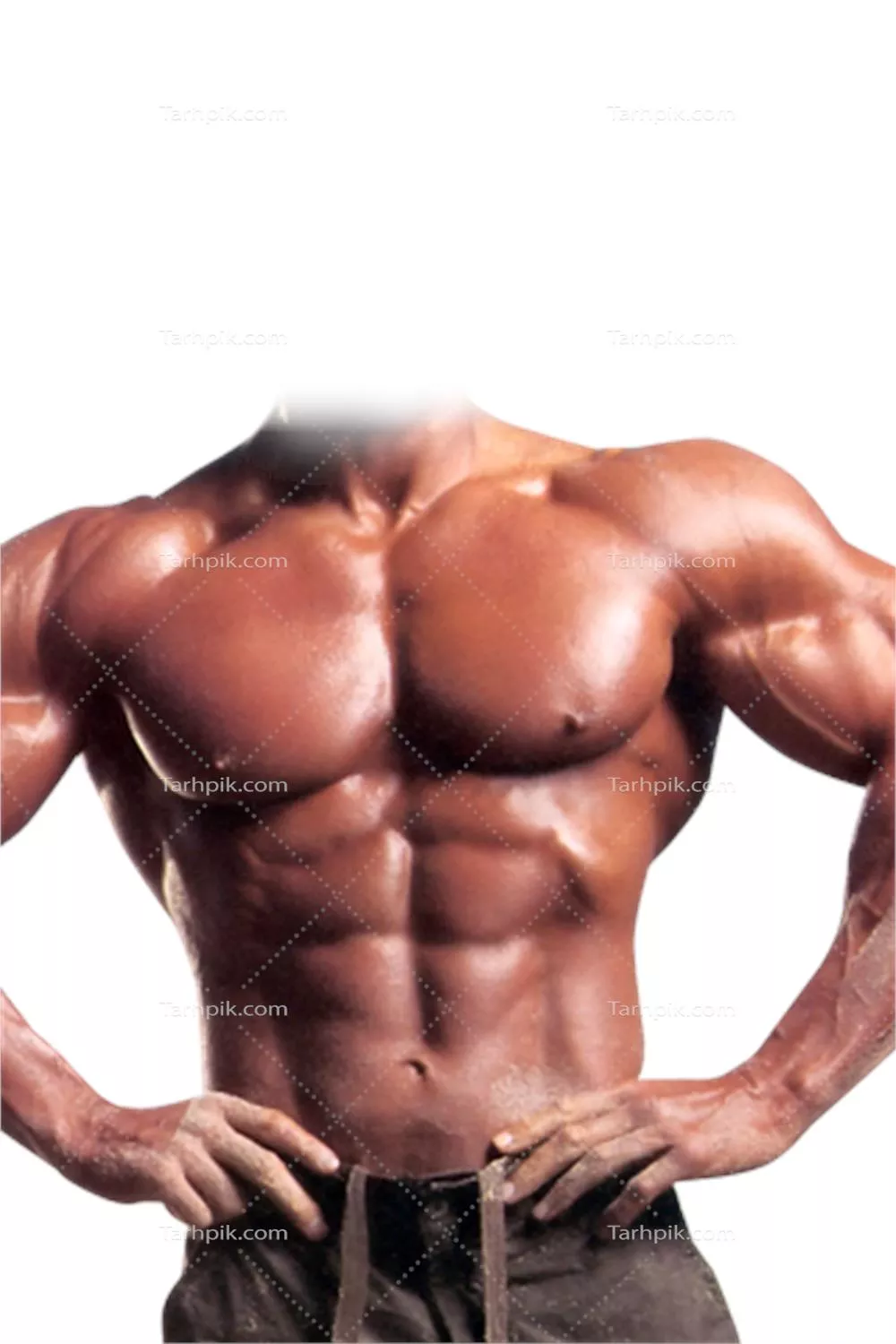 عکس دوربری بدن ورزشکار حرفه ای بدنسازی