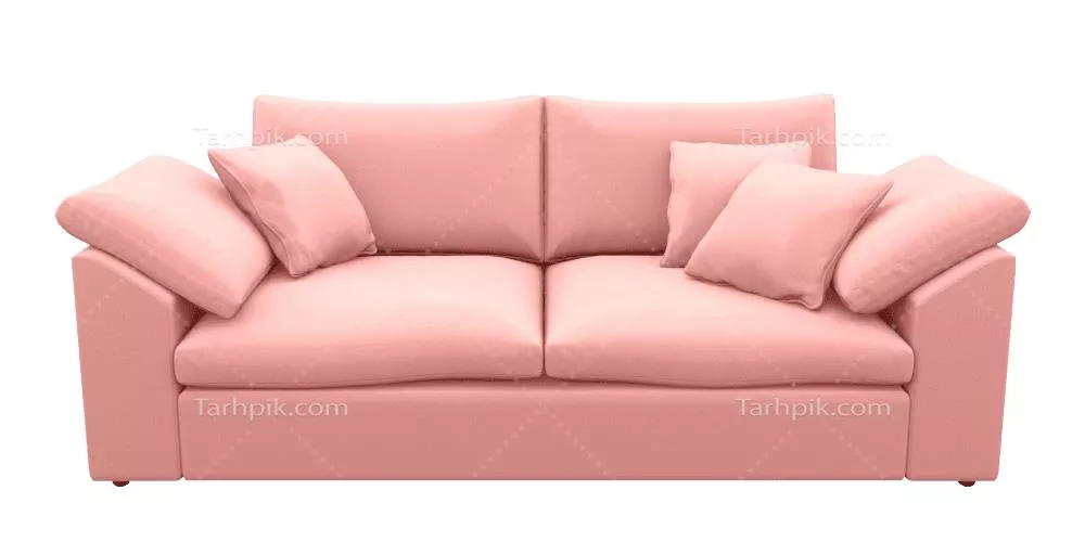 عکس دوربری مبل صورتی تختخواب شو کاناپه راحتی