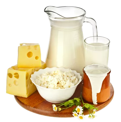 عکس دوربری محصولات لبنی شیر و دوغ و خامه و پنیر ماست چکیده