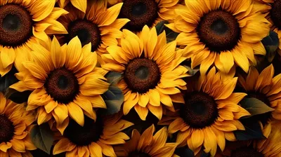 تصویر با کیفیت گل های آفتابگردان تولید شده با هوش مصنوعی