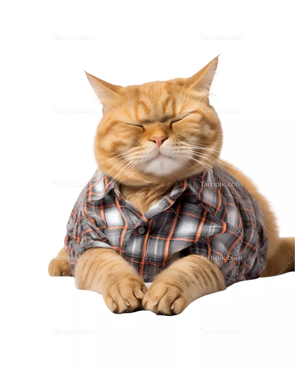 عکس دوربری گربه بامزه با پیراهن