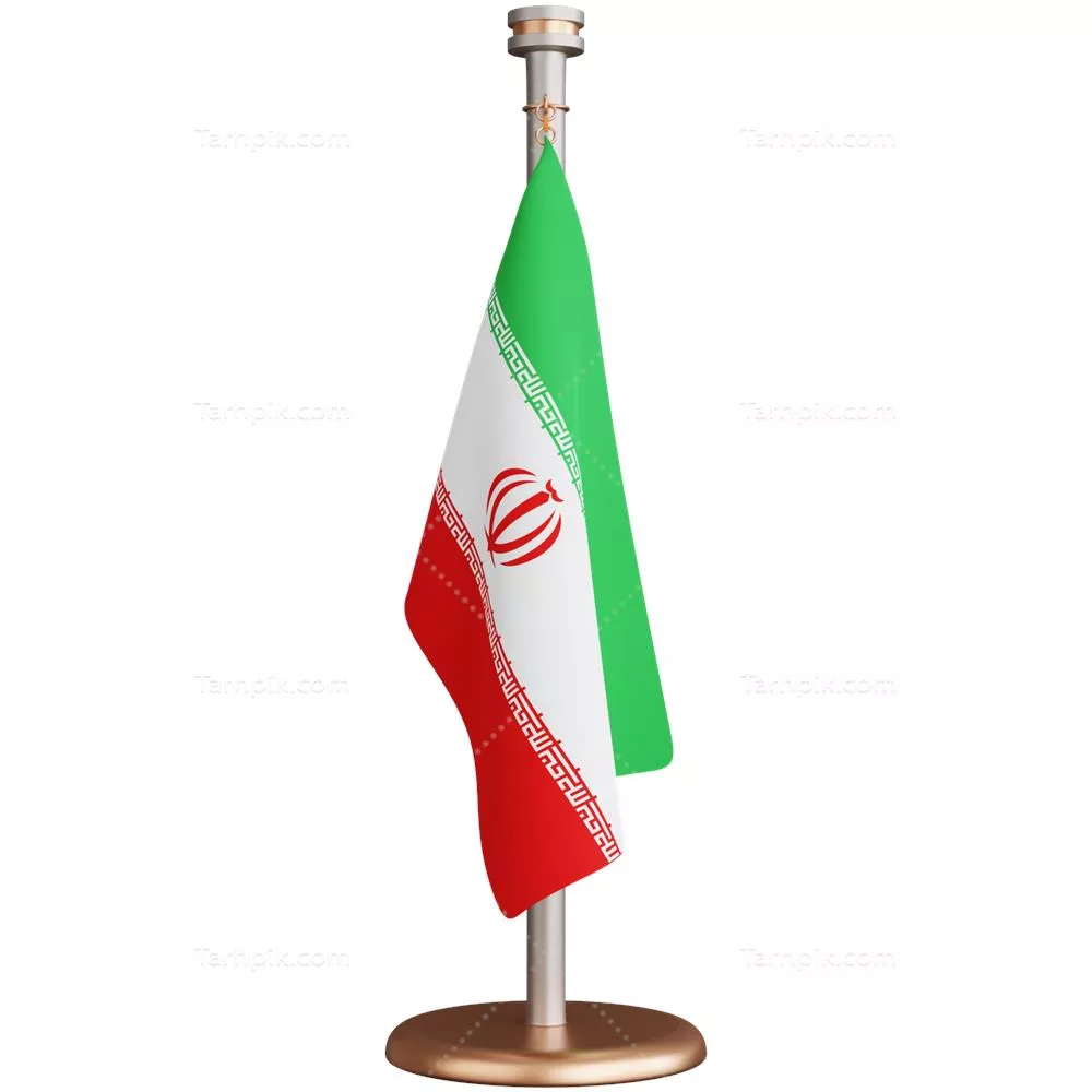 عکس دوربری پرچم ایران رومیزی سه بعدی
