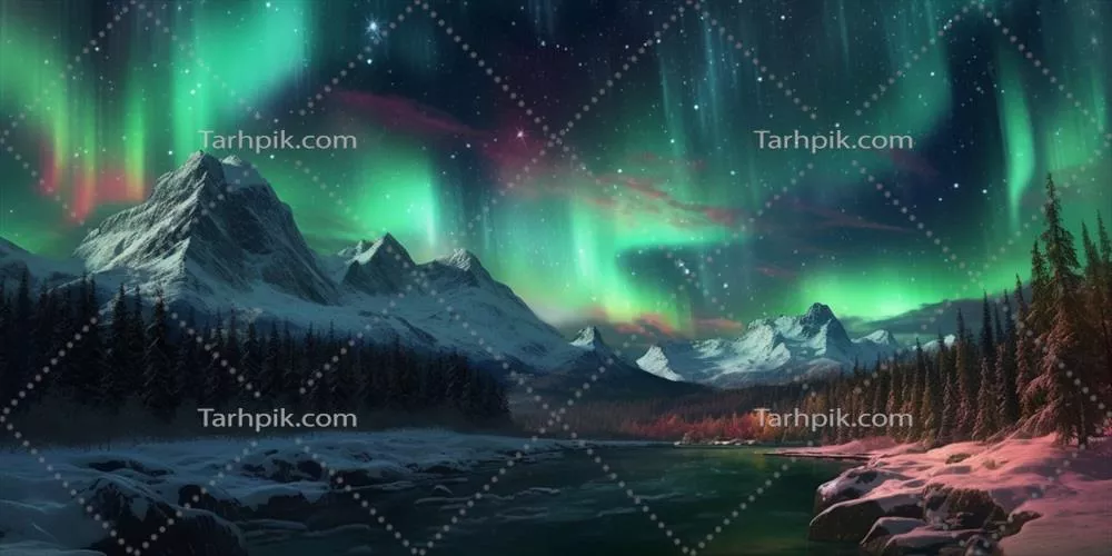 تصویر شفق شمالی آسمان