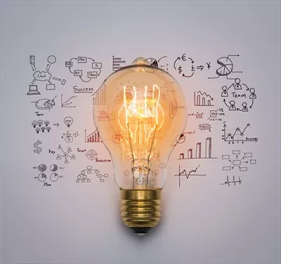 تصویر با کیفیت لامپ با نمودار نقاشی