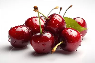 عکس میوه گیلاس قرمز آبدار تازه و شیرین