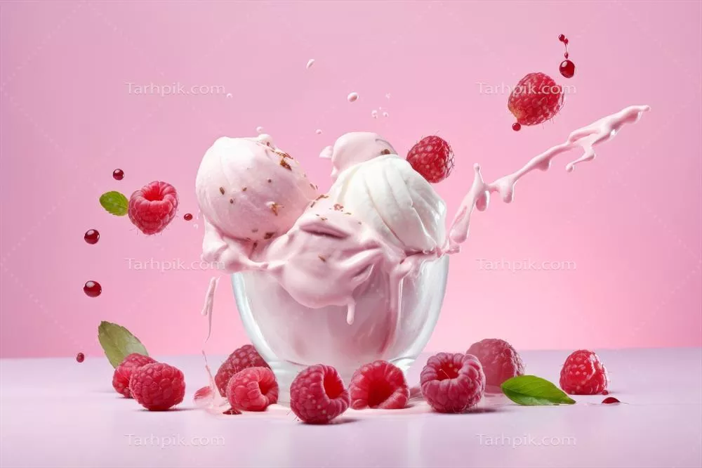 عکس بستنی توت قرمز