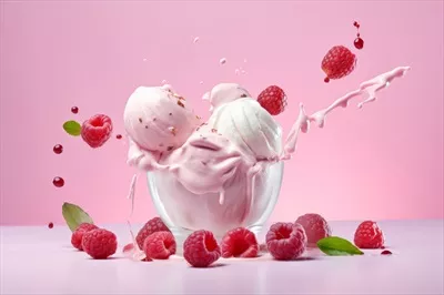 عکس بستنی توت قرمز