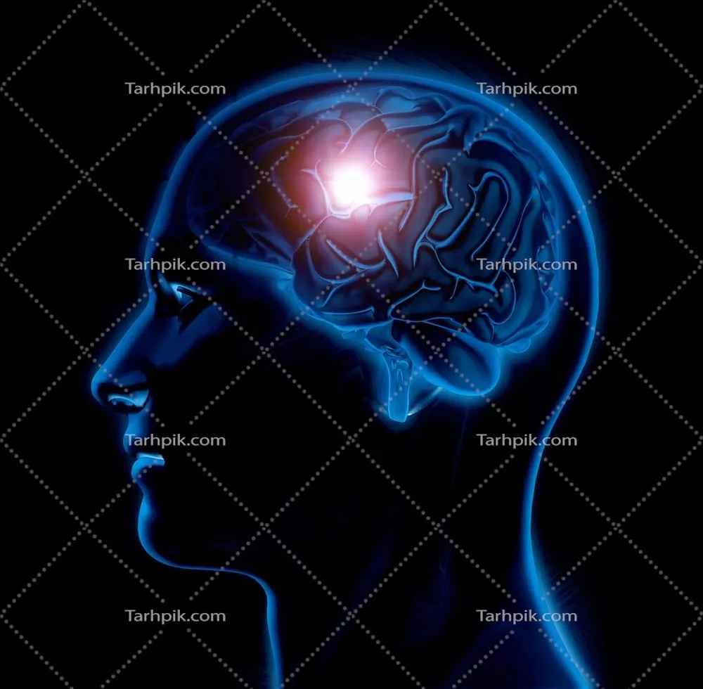 عکس با کیفیت مرد با مغز روشن
