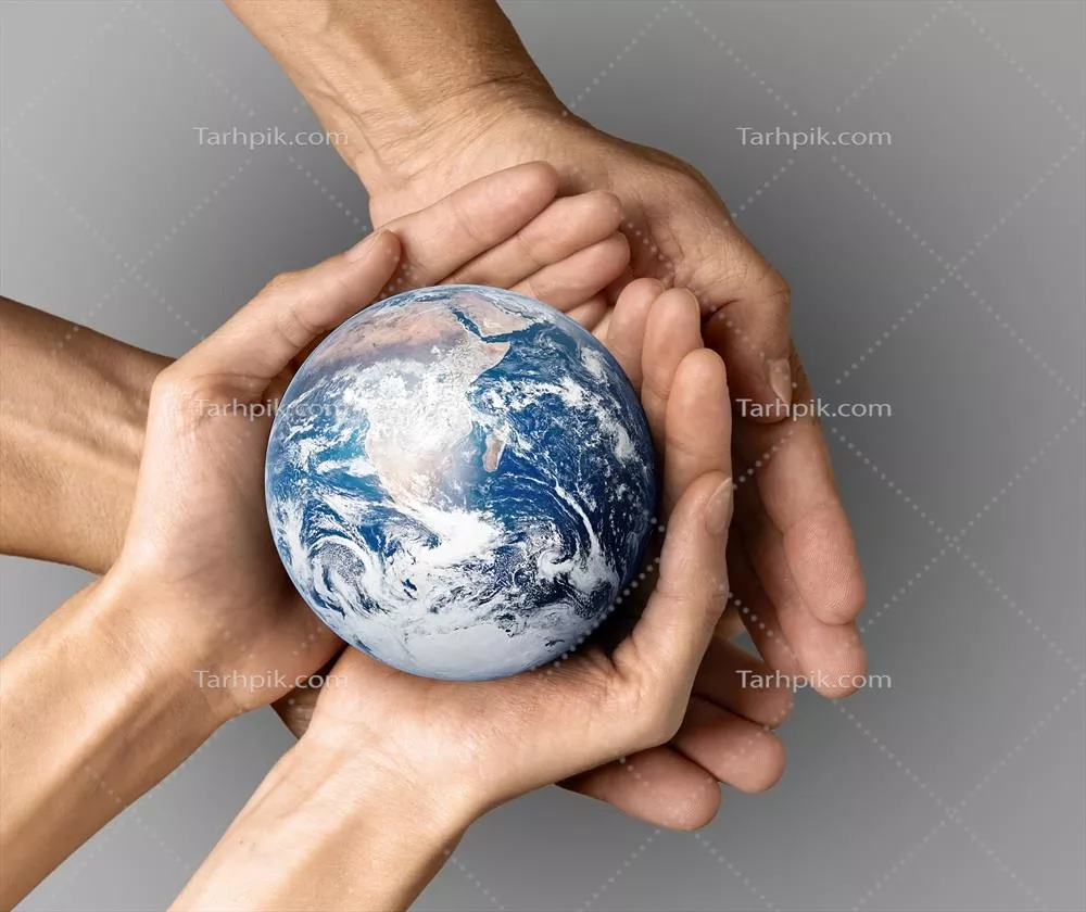 عکس با کیفیت مفهوم محافظت از سیاره زمین