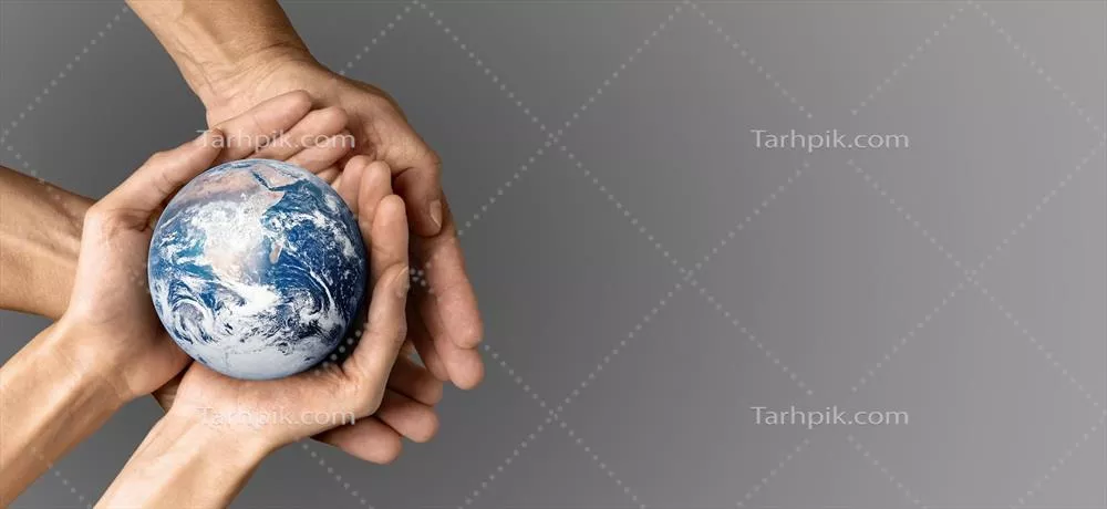 عکس با کیفیت محافظت از زمین با فضای کپی