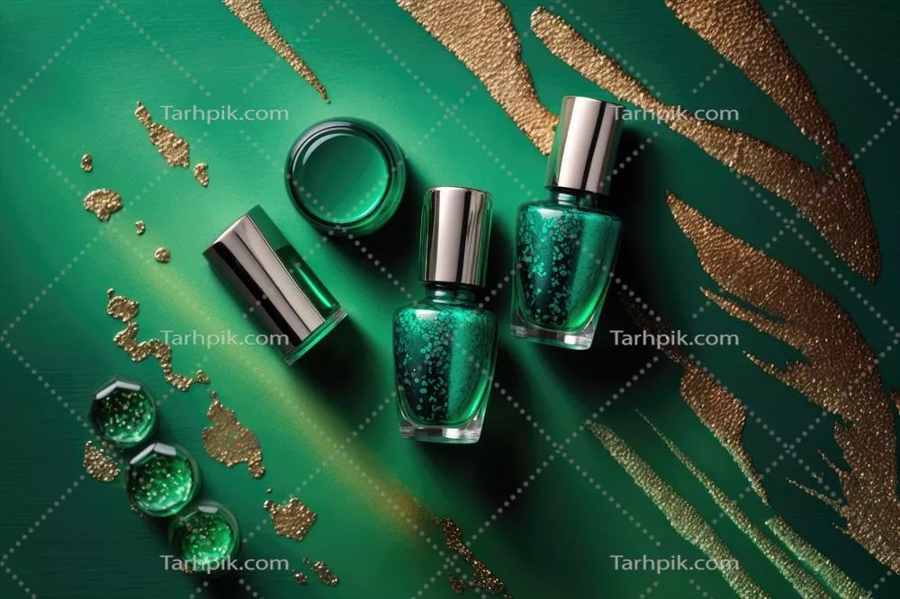 عکس لاک ناخن شیک و جذاب سبز