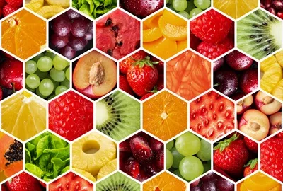 عکس بافت میوه های رنگارنگ از نزدیک