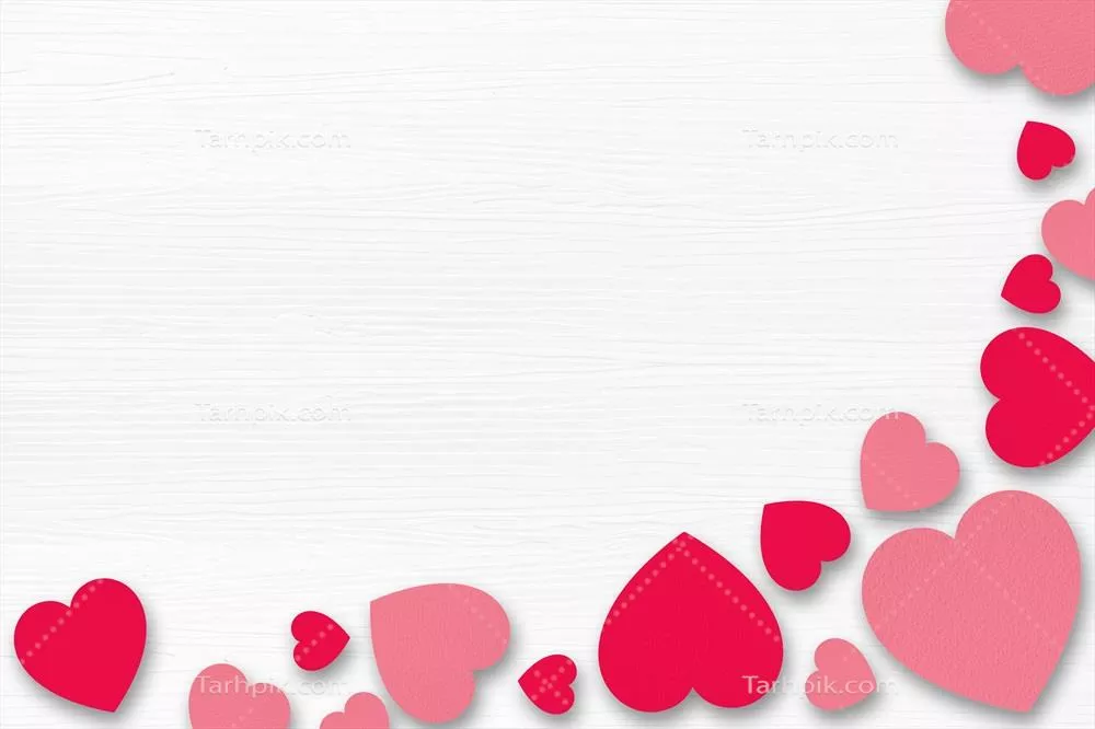 عکس قلب های کاغذی برای روز ولنتاین