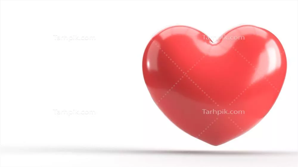 عکس قلب قرمز روی بکگراند سفید