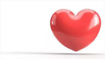 عکس قلب قرمز روی بکگراند سفید