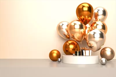 عکس سکوی معرفی محصول با تزئینات تولد