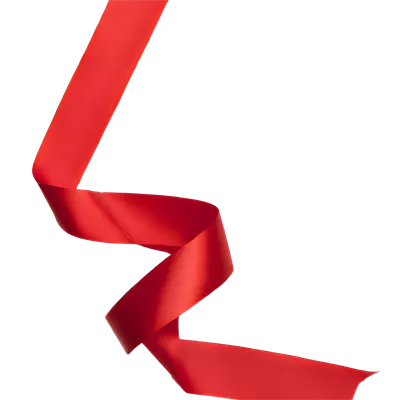 عکس دوربری یک روبان قرمز