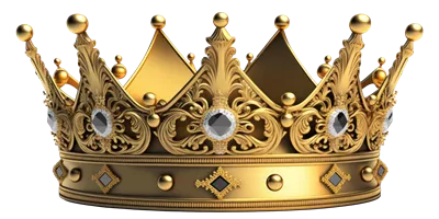 عکس دوربری یک تاج طلایی سلطنتی و زیبا
