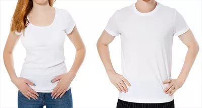 عکس زن و مرد با تیشرت سفید