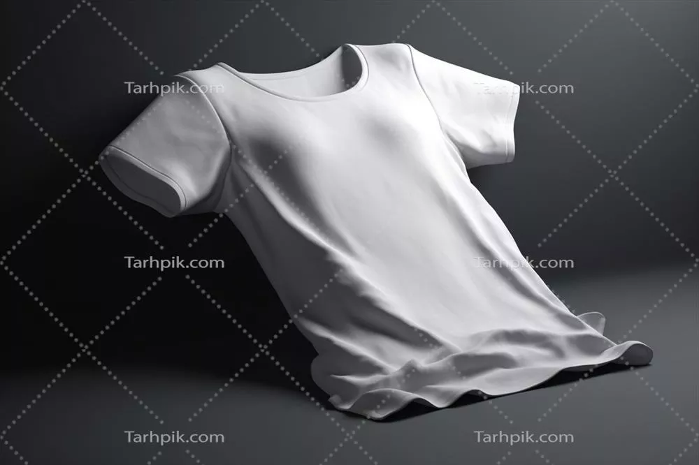عکس تیشرت سفید خالی ساخته شده با هوش مصنوعی