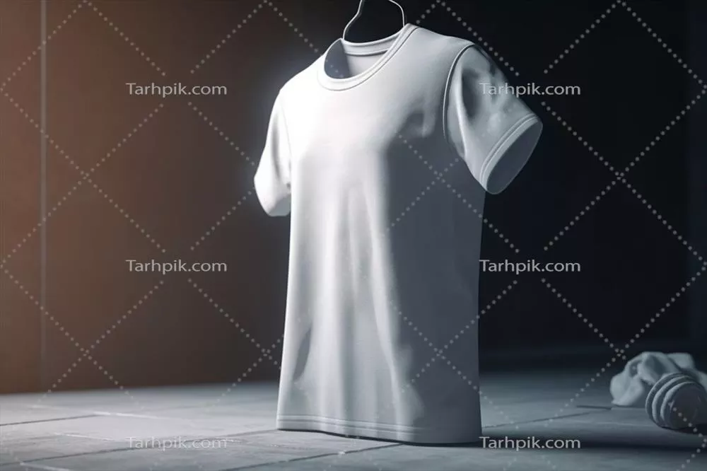 عکس تیشرت سفید خالی ساخته شده با هوش مصنوعی