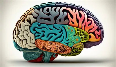 عکس آناتومی مغز انسان ساخته شده با هوش مصنوعی