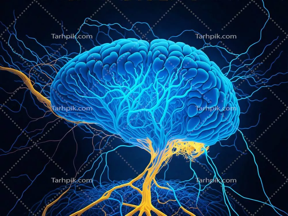 عکس مغز انسان و شبکه عصبی ساخته شده با هوش مصنوعی