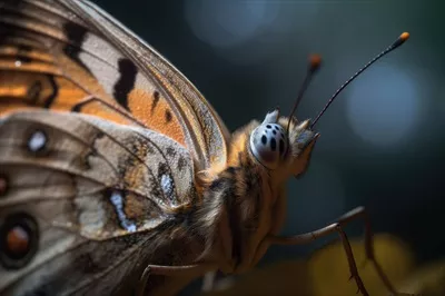 عکس پروانه رنگی از نمای نزدیک